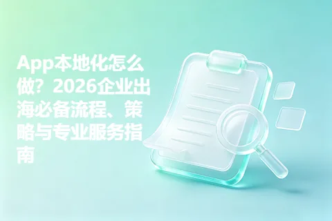 App本地化怎么做？2026企业出海必备流程、策略与专业服务指南