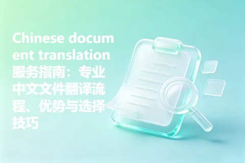 Chinese document translation服务指南：专业中文文件翻译流程、优势与选择技巧