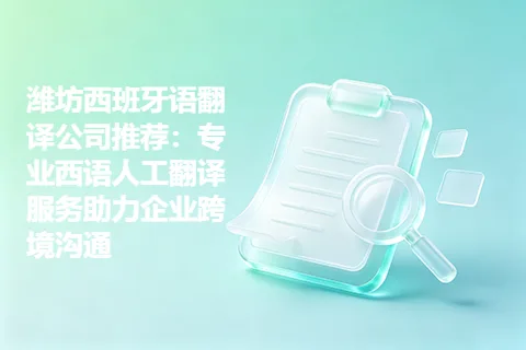 潍坊西班牙语翻译公司推荐：专业西语人工翻译服务助力企业跨境沟通