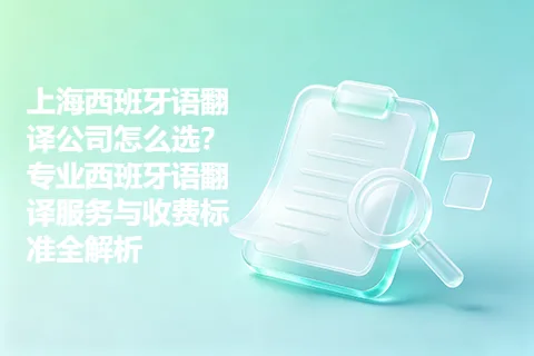 上海西班牙语翻译公司怎么选？专业西班牙语翻译服务与收费标准全解析