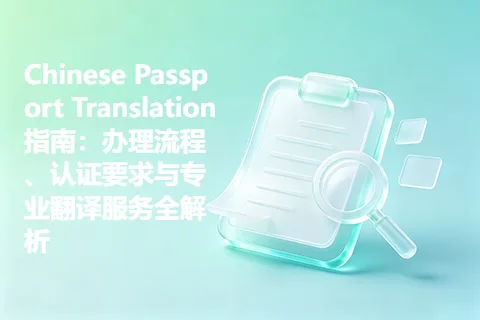 Chinese Passport Translation指南：办理流程、认证要求与专业翻译服务全解析