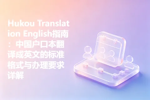 Hukou Translation English指南：中国户口本翻译成英文的标准格式与办理要求详解