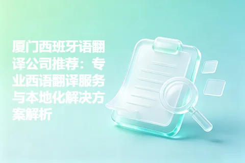 厦门西班牙语翻译公司推荐：专业西语翻译服务与本地化解决方案解析