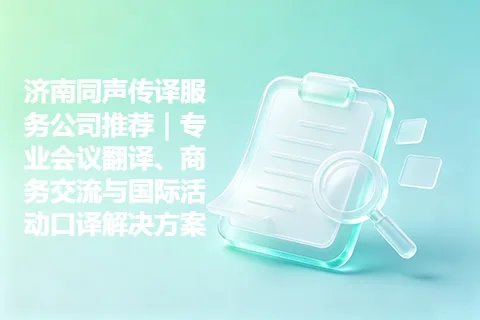 济南同声传译服务公司推荐｜专业会议翻译、商务交流与国际活动口译解决方案