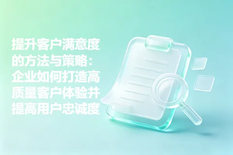 提升客户满意度的方法与策略：企业如何打造高质量客户体验并提高用户忠诚度