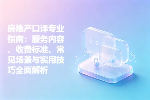 房地产口译专业指南：服务内容、收费标准、常见场景与实用技巧全面解析