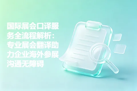 国际展会口译服务全流程解析：专业展会翻译助力企业海外参展沟通无障碍