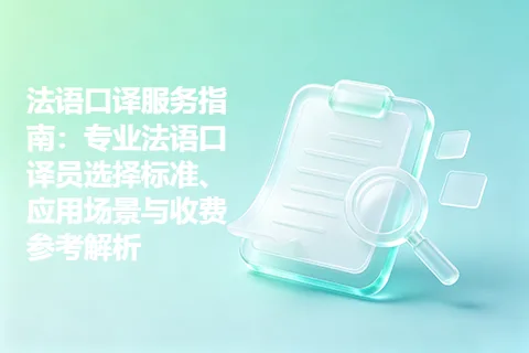 法语口译服务指南：专业法语口译员选择标准、应用场景与收费参考解析