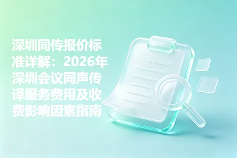 深圳同传报价标准详解：2026年深圳会议同声传译服务费用及收费影响因素指南