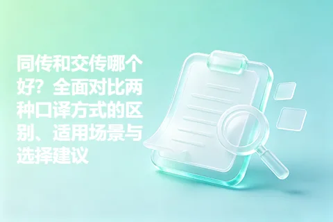 同传和交传哪个好？全面对比两种口译方式的区别、适用场景与选择建议