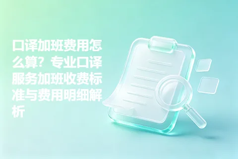 口译加班费用怎么算？专业口译服务加班收费标准与费用明细解析