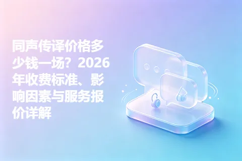 同声传译价格多少钱一场？2026年收费标准、影响因素与服务报价详解