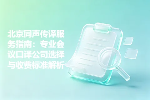 北京同声传译服务指南：专业会议口译公司选择与收费标准解析