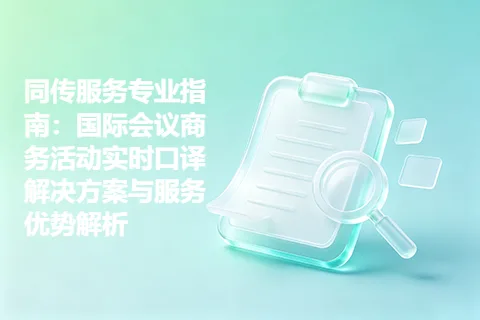 同传服务专业指南：国际会议商务活动实时口译解决方案与服务优势解析