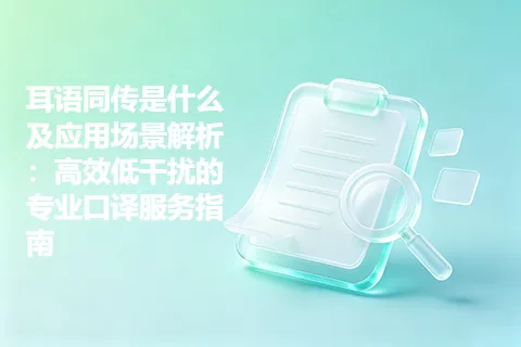 耳语同传是什么及应用场景解析：高效低干扰的专业口译服务指南