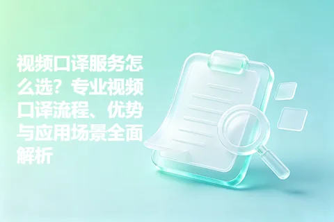 视频口译服务怎么选？专业视频口译流程、优势与应用场景全面解析