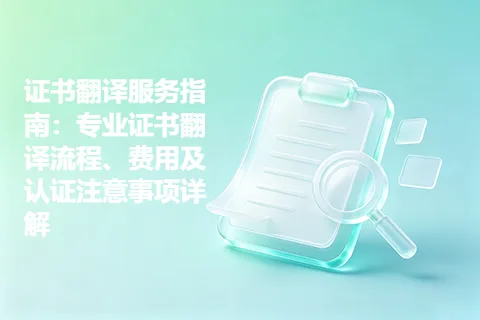 证书翻译服务指南：专业证书翻译流程、费用及认证注意事项详解