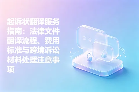 起诉状翻译服务指南：法律文件翻译流程、费用标准与跨境诉讼材料处理注意事项
