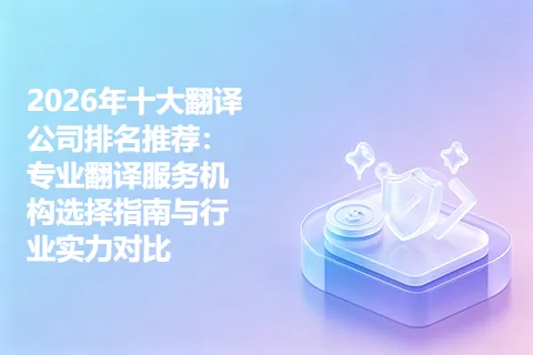 2026年十大翻译公司排名推荐：专业翻译服务机构选择指南与行业实力对比