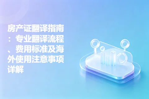 房产证翻译指南：专业翻译流程、费用标准及海外使用注意事项详解