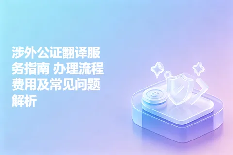 涉外公证翻译服务指南 办理流程费用及常见问题解析