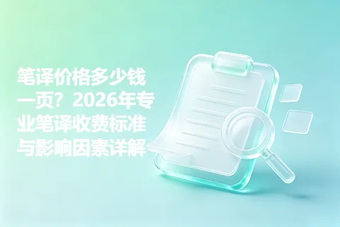 笔译价格多少钱一页？2026年专业笔译收费标准与影响因素详解