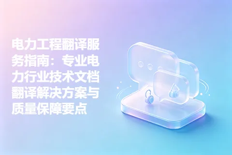电力工程翻译服务指南：专业电力行业技术文档翻译解决方案与质量保障要点