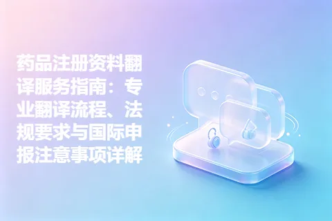 药品注册资料翻译服务指南：专业翻译流程、法规要求与国际申报注意事项详解