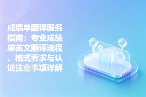 成绩单翻译服务指南：专业成绩单英文翻译流程、格式要求与认证注意事项详解