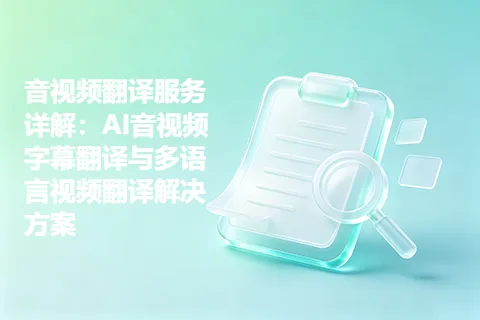音视频翻译服务详解：AI音视频字幕翻译与多语言视频翻译解决方案