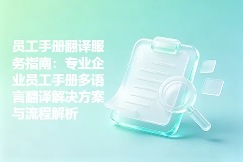 员工手册翻译服务指南：专业企业员工手册多语言翻译解决方案与流程解析