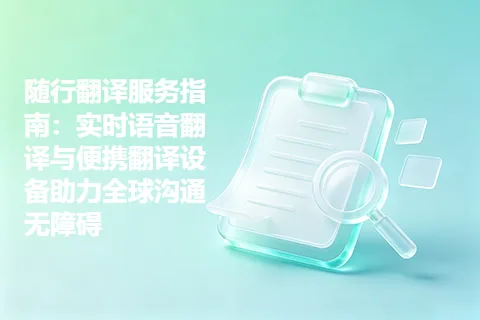 随行翻译服务指南：实时语音翻译与便携翻译设备助力全球沟通无障碍