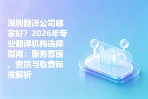 深圳翻译公司哪家好？2026年专业翻译机构选择指南：服务范围、资质与收费标准解析