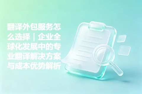 翻译外包服务怎么选择｜企业全球化发展中的专业翻译解决方案与成本优势解析