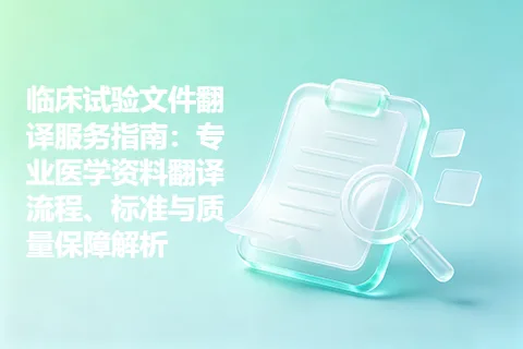 临床试验文件翻译服务指南：专业医学资料翻译流程、标准与质量保障解析