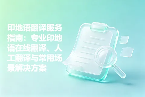 印地语翻译服务指南：专业印地语在线翻译、人工翻译与常用场景解决方案
