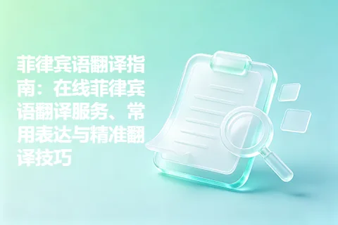 菲律宾语翻译指南：在线菲律宾语翻译服务、常用表达与精准翻译技巧