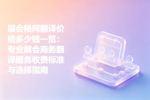 展会陪同翻译价格多少钱一览：专业展会商务翻译服务收费标准与选择指南