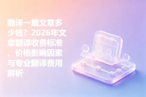 翻译一篇文章多少钱？2026年文章翻译收费标准、价格影响因素与专业翻译费用解析
