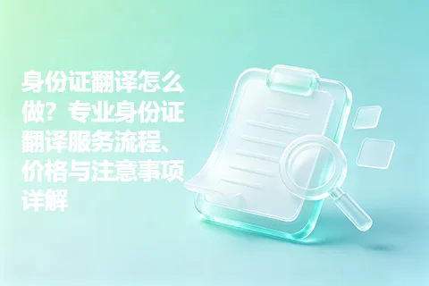 身份证翻译怎么做？专业身份证翻译服务流程、价格与注意事项详解
