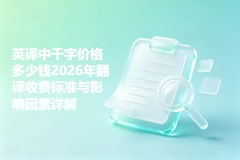 英译中千字价格多少钱2026年翻译收费标准与影响因素详解