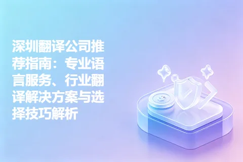 深圳翻译公司推荐指南：专业语言服务、行业翻译解决方案与选择技巧解析