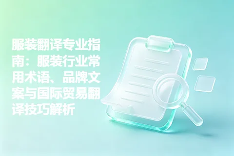 服装翻译专业指南：服装行业常用术语、品牌文案与国际贸易翻译技巧解析