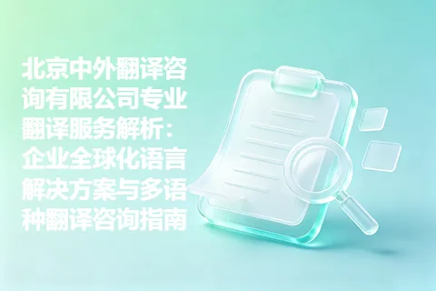 北京中外翻译咨询有限公司专业翻译服务解析：企业全球化语言解决方案与多语种翻译咨询指南