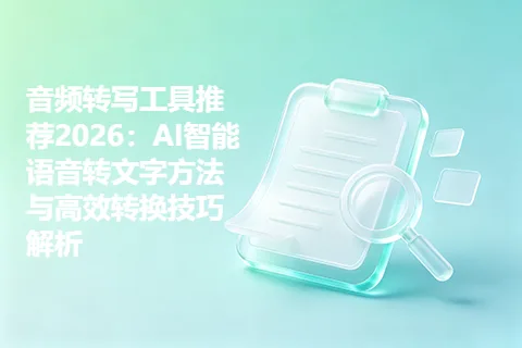 音频转写工具推荐2026：AI智能语音转文字方法与高效转换技巧解析