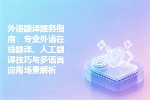 外语翻译服务指南：专业外语在线翻译、人工翻译技巧与多语言应用场景解析