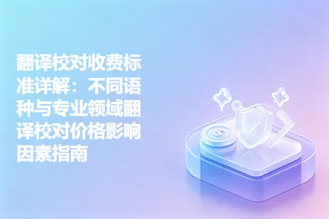 翻译校对收费标准详解：不同语种与专业领域翻译校对价格影响因素指南