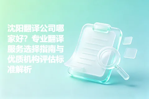 沈阳翻译公司哪家好？专业翻译服务选择指南与优质机构评估标准解析
