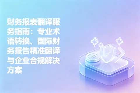 财务报表翻译服务指南：专业术语转换、国际财务报告精准翻译与企业合规解决方案