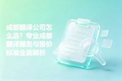 成都翻译公司怎么选？专业成都翻译服务与报价标准全面解析